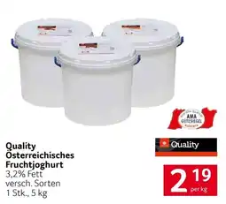Transgourmet Quality Österreichisches Fruchtjoghurt 3.2% Fett Angebot