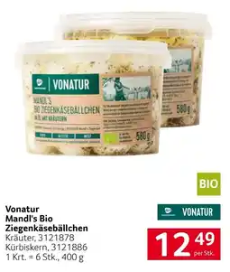 Transgourmet Vonatur Mandl's Bio Ziegenkäsebällchen Angebot