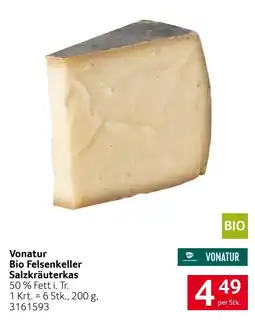 Transgourmet Vonatur Bio Felsenkeller Salzkräuterkas Angebot