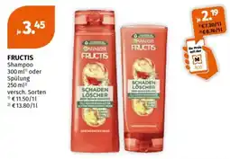 Müller Fructis Shampoo oder Spülung 250 ml Angebot