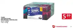 Transgourmet Tempo taschentücher box original oder balsam Angebot