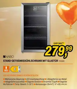 Expert Stand-getränkekühlschrank mit glastür fk9160 Angebot