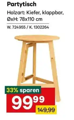 Lagerhaus Partytisch Angebot