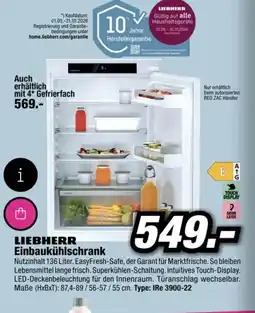 Red Zac LIEBHERR Einbaukühlschrank Angebot