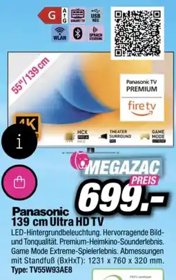 Red Zac Panasonic 139 cm Ultra HD TV Angebot