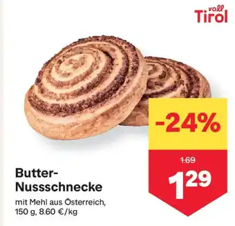 MPreis Butter- Nussschnecke Angebot