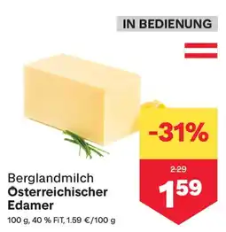 MPreis Berglandmilch Österreichischer Edamer Angebot