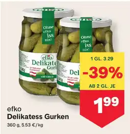 MPreis efko Delikatess Gurken Angebot