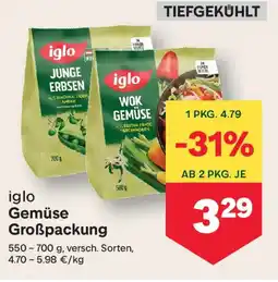 MPreis Iglo gemüse großpackung Angebot