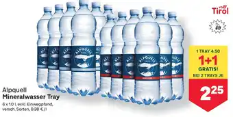 MPreis Alpquell Mineralwasser Tray Angebot