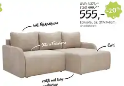 XXXLutz Carryhome ECKSOFA in Cord Beige Angebot