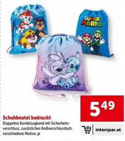 Interspar Schuhbeutel bedruckt Angebot