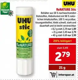 Interspar UHU RENATURE Stic Angebot