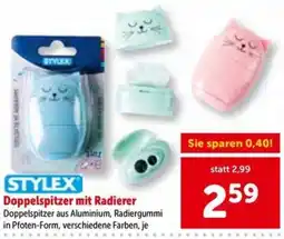 Interspar STYLEX Doppelspitzer mit Radierer Angebot