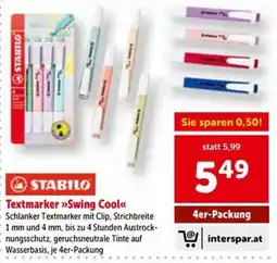 Interspar Textmarker Swing Cool Angebot