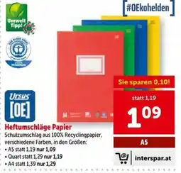 Interspar Heftumschläge Papier Angebot