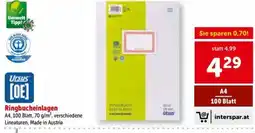 Interspar Ringbucheinlagen Angebot