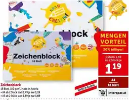 Interspar Zeichenblock Angebot