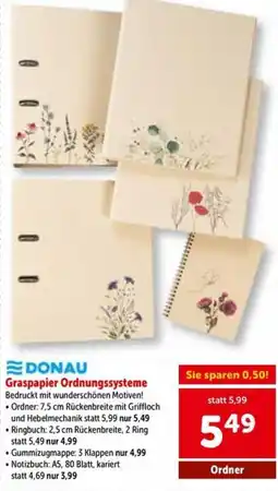 Interspar DONAU Graspapier Ordnungssysteme Angebot