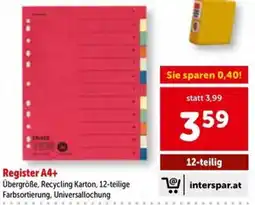Interspar Register A4+ Angebot