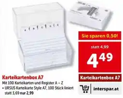 Interspar Karteikartenbox A7 Angebot