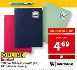 Interspar Notizbuch Angebot