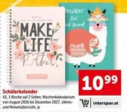 Interspar Schülerkalender Angebot