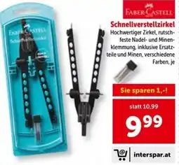 Interspar FABER CASTELL Schnellverstellzirkel Angebot