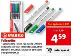 Interspar STABILO Folienstifte Angebot