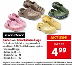 Interspar everton Kinder- oder Erwachsenen-Clogs Angebot