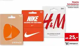 Interspar Shopping Gutscheinkarten Angebot