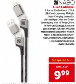 Interspar NABO 4-in-1 Ladekabel Angebot