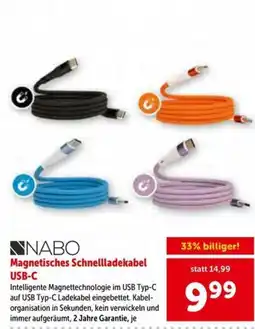 Interspar NABO Magnetisches Schnellladekabel USB-C Angebot