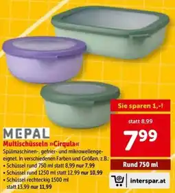 Interspar MEPAL Multischüsseln Cirqula< Angebot