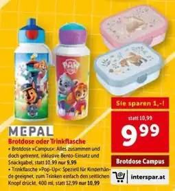 Interspar MEPAL Brotdose oder Trinkflasche Angebot