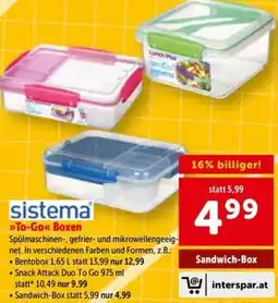 Interspar sistema To-Go Boxen Angebot
