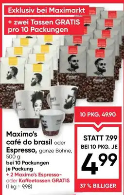 Maximarkt Maximo's Café do brasil Angebot