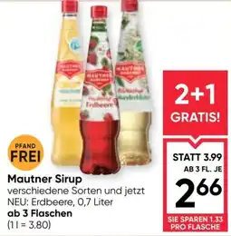 Maximarkt Mautner Markhof Sirup Angebot