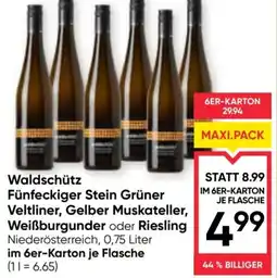 Maximarkt Weingut Waldschütz Grüner Veltliner Fünfeckiger Stein Angebot
