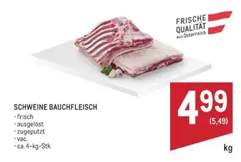 Metro Schweine Bauchfleisch Angebot