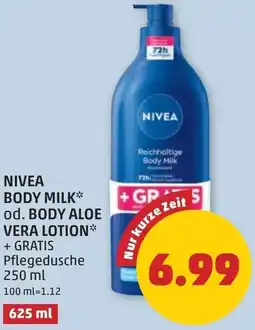 PENNY Nivea body milk od. body aloe vera lotion Angebot