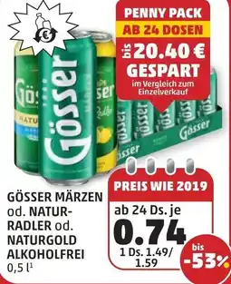 PENNY Gösser märzen od. natur- radler od. naturgold alkoholfrei Angebot