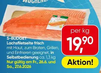 Spar S-budget Lachsfiletseite frisch Angebot