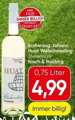 Spar Erzherzog Johann Huat Welschriesling Steiermark frisch & fruchtig Angebot