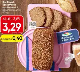 Spar Bio-Dinkel- Vollkornbrot Angebot
