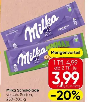 Spar Milka Schokolade Angebot