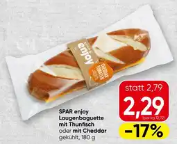 Spar SPAR enjoy Laugenbaguette mit Thunfisch oder mit Cheddar Angebot