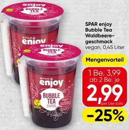 Spar SPAR enjoy Bubble Tea Waldbeere- geschmack vegan Angebot