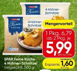 Spar Spar feine küche 4 Hühner- Schnitzel Angebot