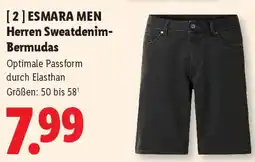Lidl Esmara men herren sweatdenim- bermudas Angebot